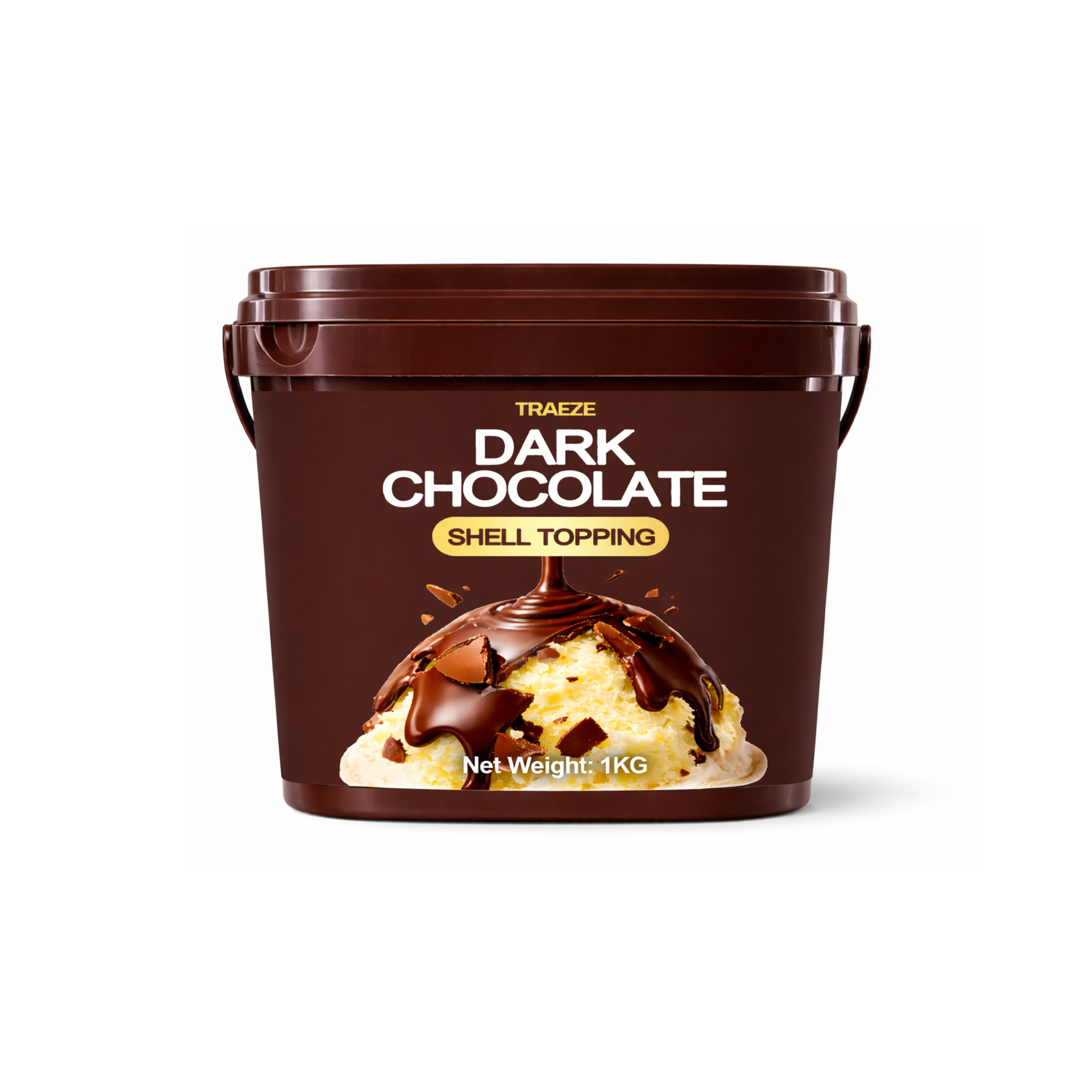 Dark Chocolate Shell Topping 1KG | Magic Hard Shell Chocolate for Desserts